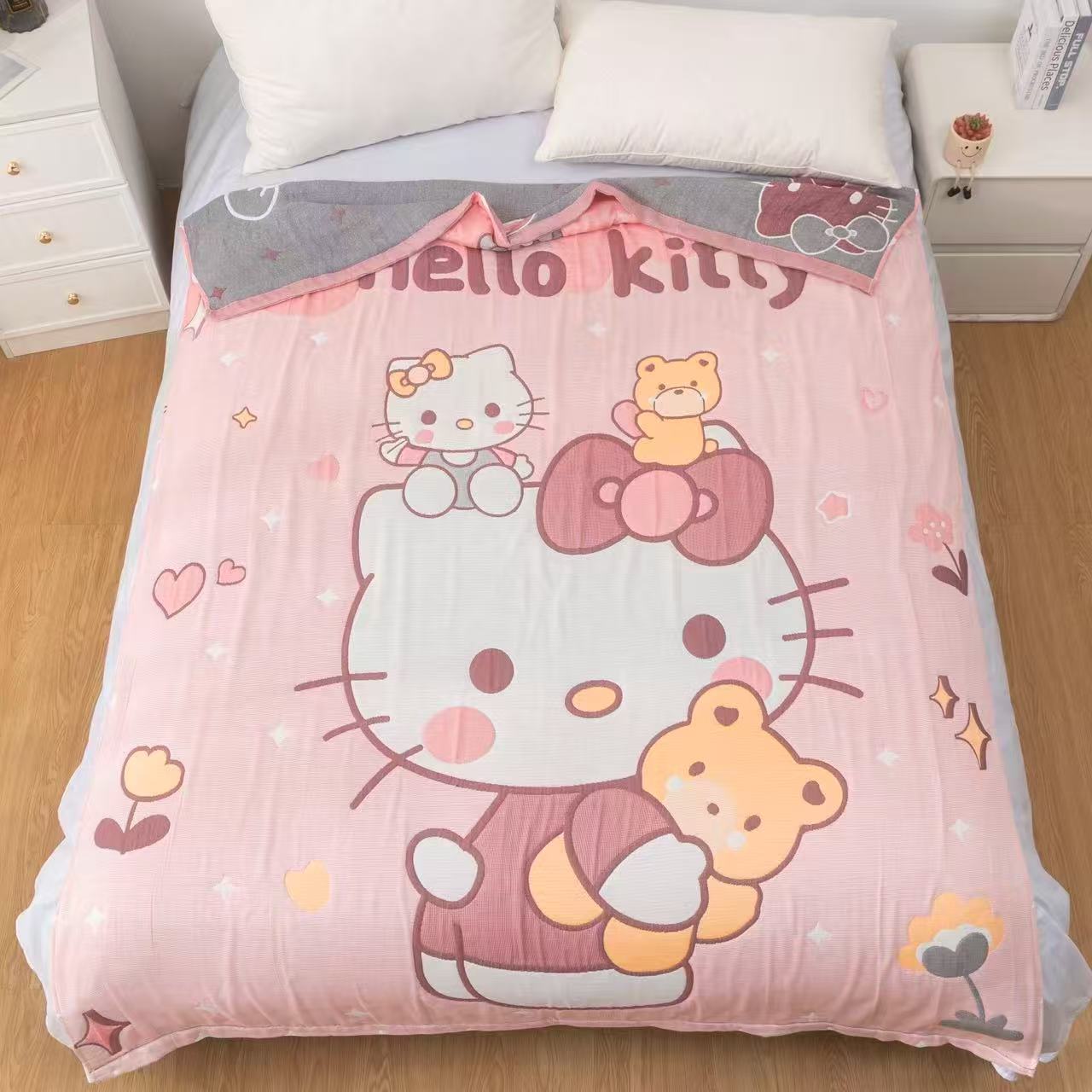 （小熊KT）150*200cmA类新款柔软高级轻奢多功能可机洗泡芙被