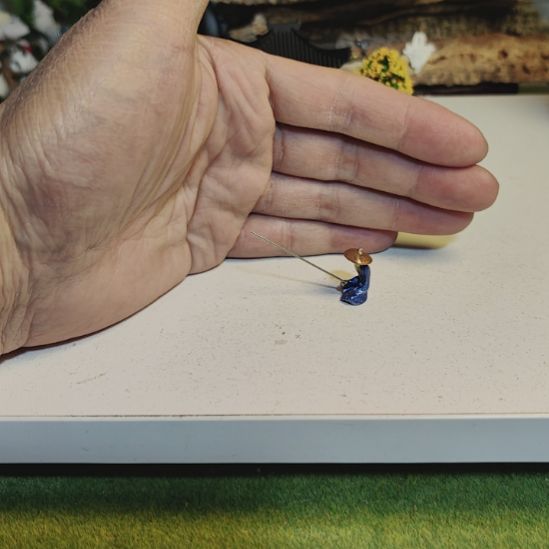 明***好黄铜盆景假山摆件造景摆件