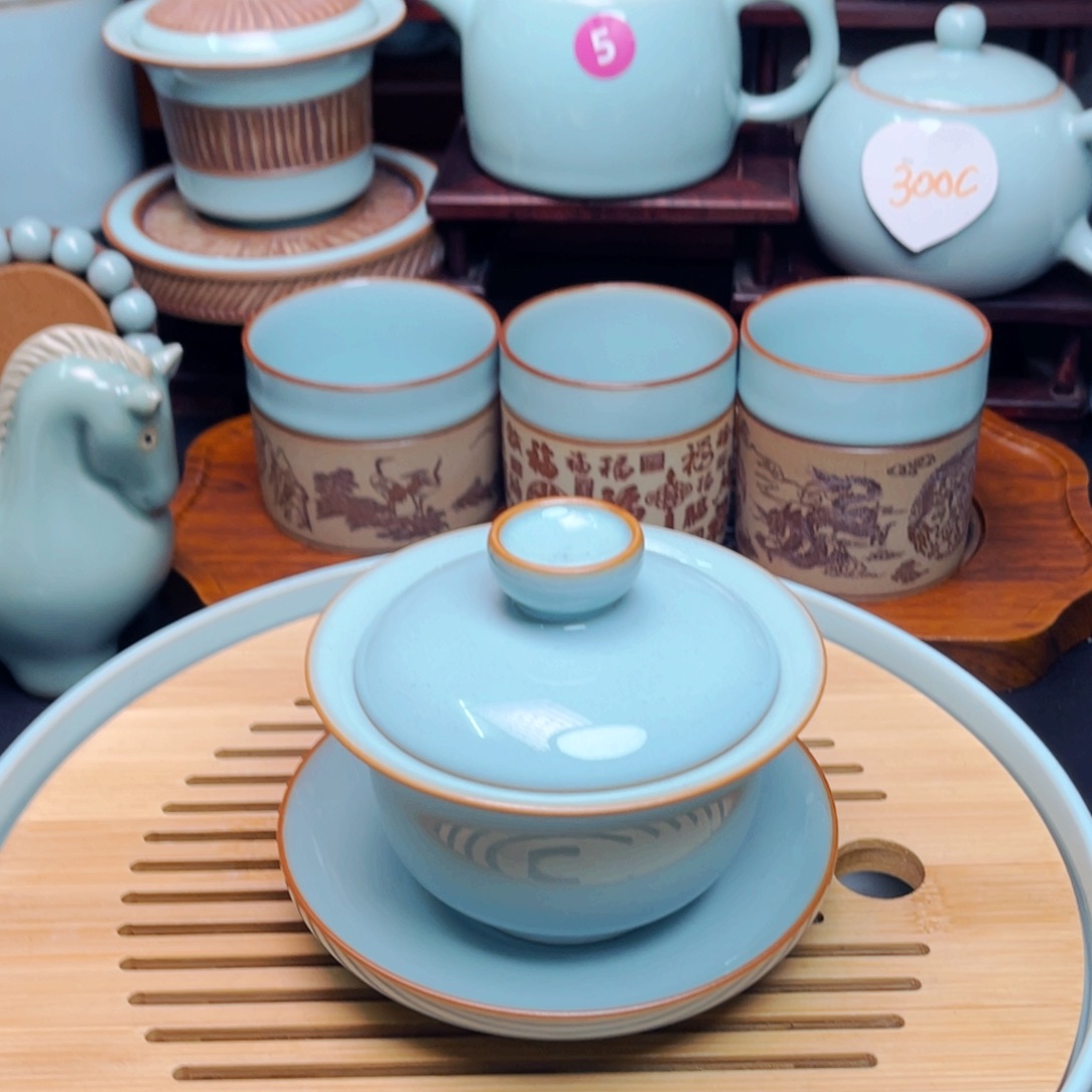 【闪购商品】汝瓷原产地，茶器，盖碗，珠串定制