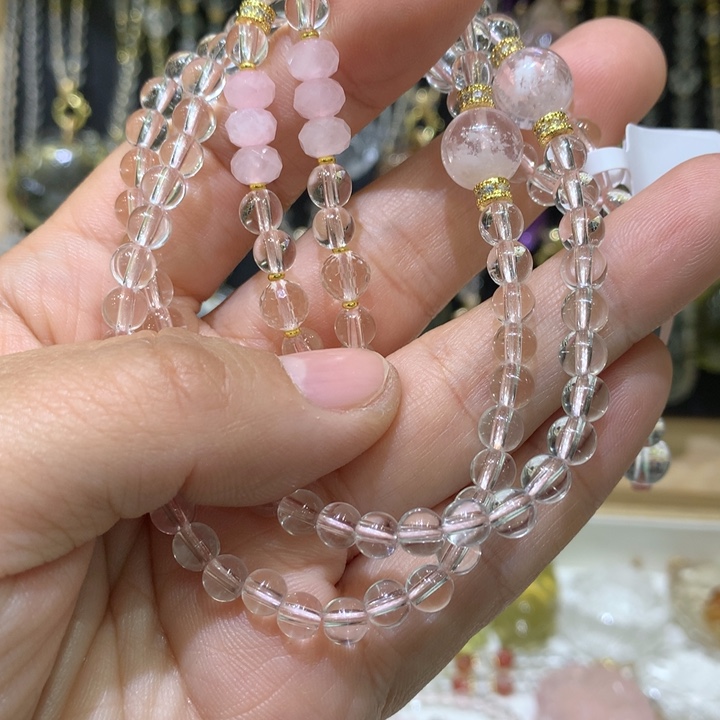 水晶颈饰未镶嵌改***了天然