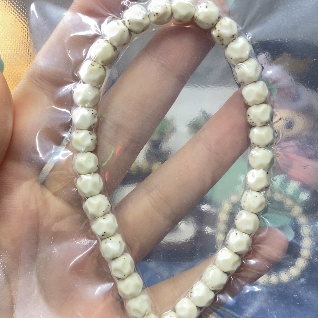 手串星月菩提骨瓷白超细星手持