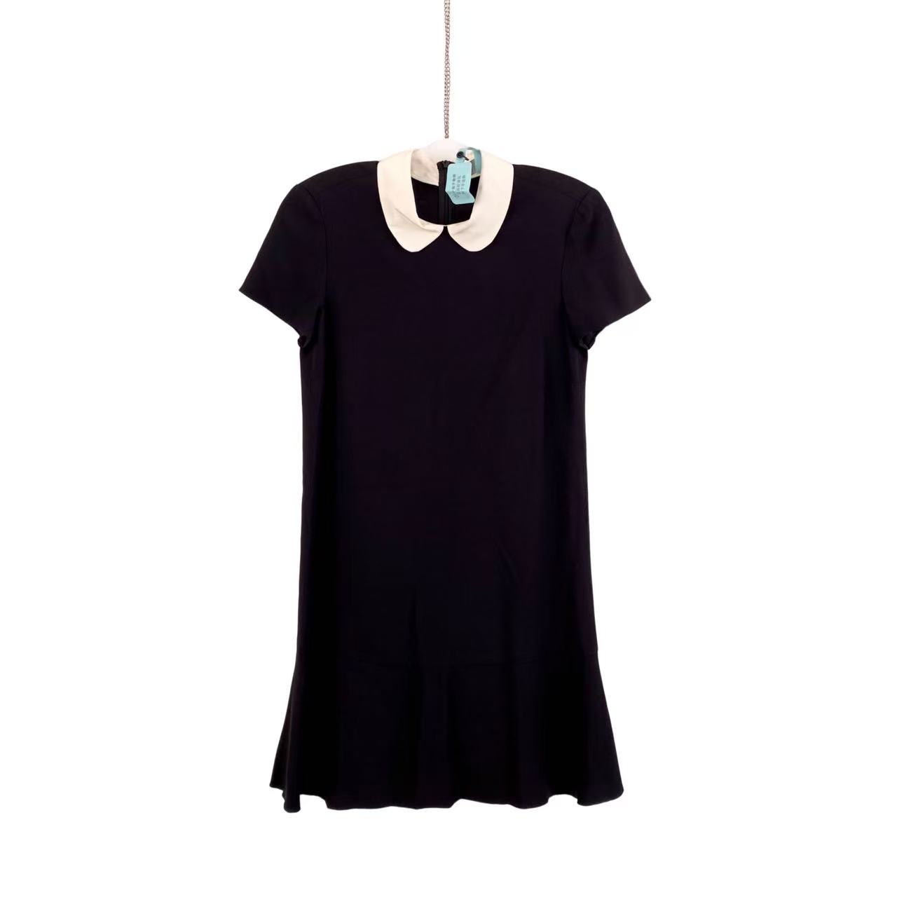 95新 Valentino/华伦天奴 aa2206  醋酸纤维 娃娃领连衣裙 38码 