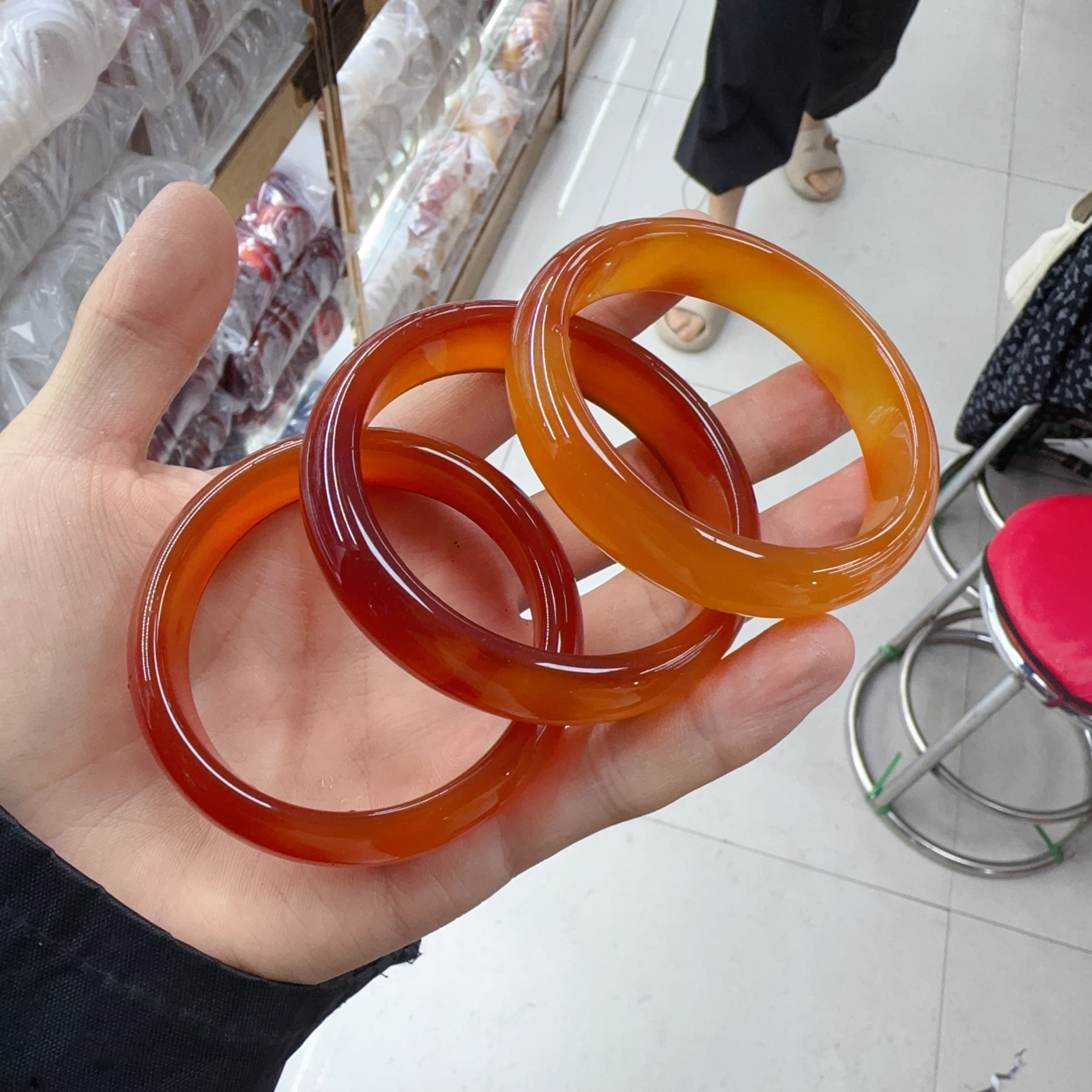 天然红玛瑙宽版手镯多样性拍一发一hl带天然玛瑙纹