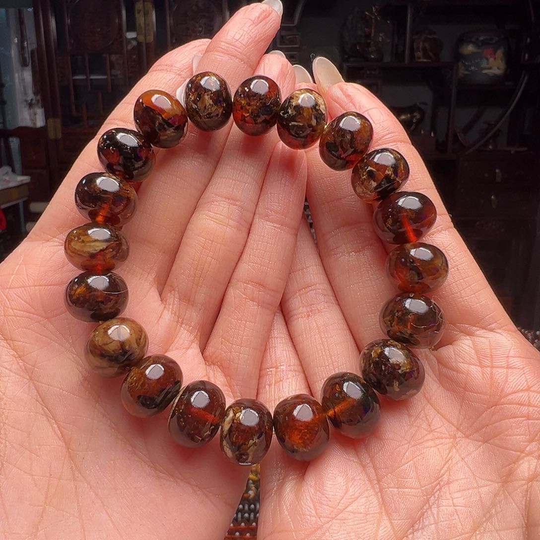 琥珀裸石未镶嵌抚顺琥珀10229。13mm