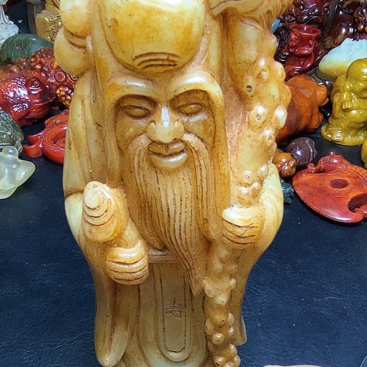 白玉菩提吊坠摆件