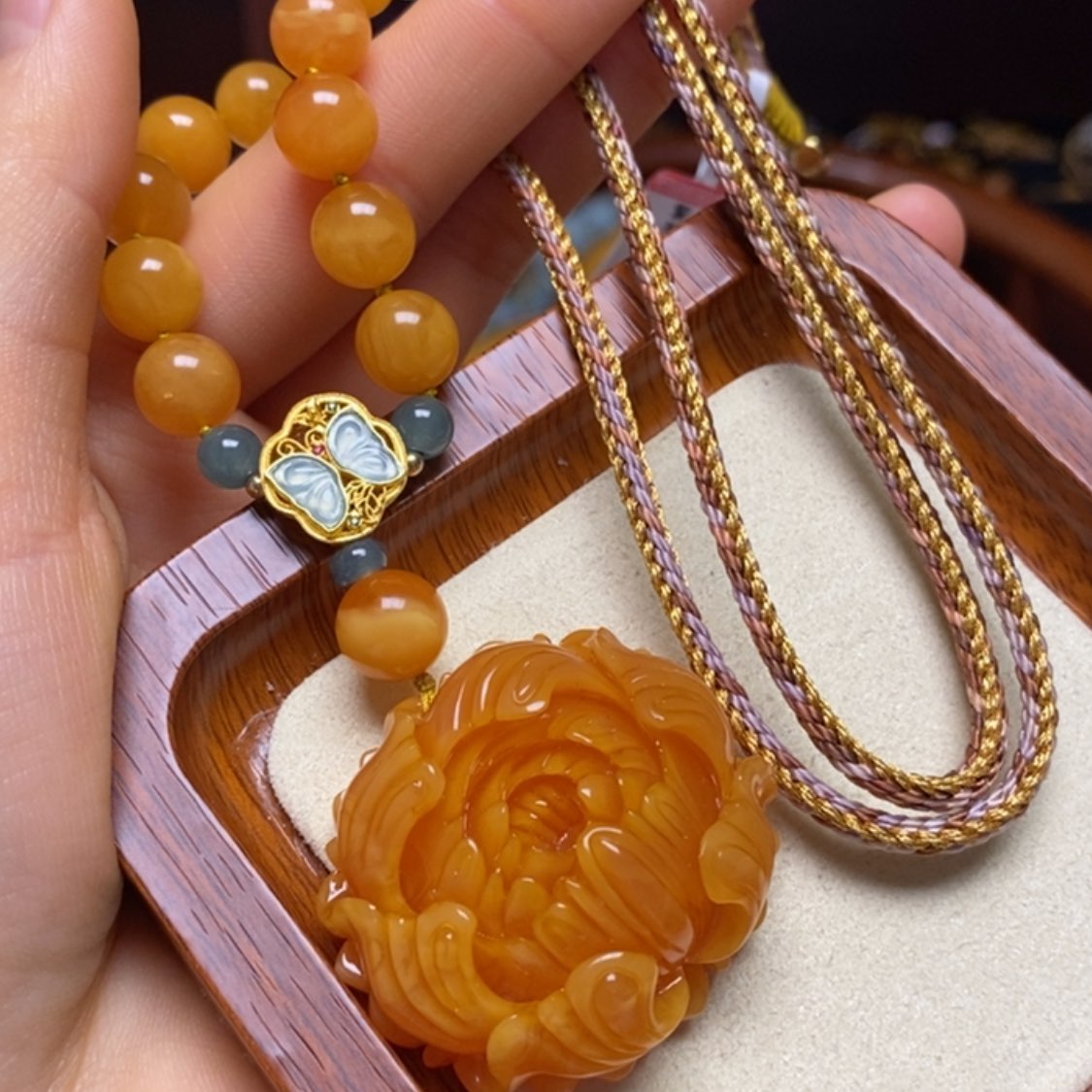 【闪购商品】蜜蜡颈饰未镶嵌项链