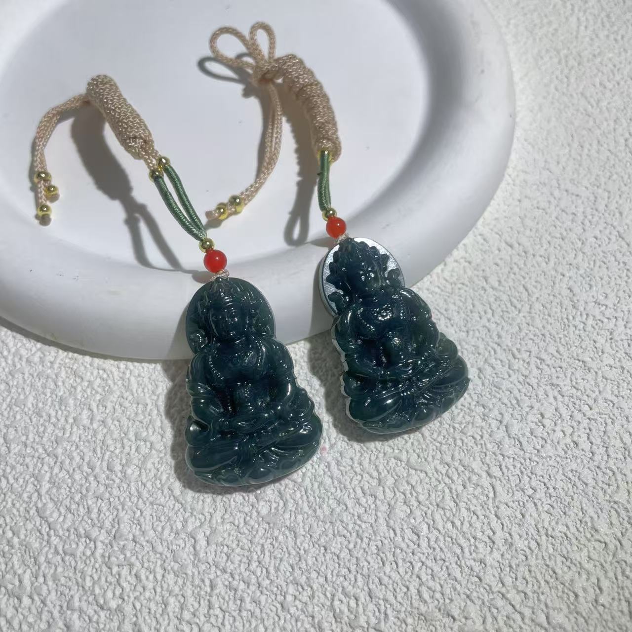 天然和田玉精雕观音吊坠 多样性发货拍一发一 H446