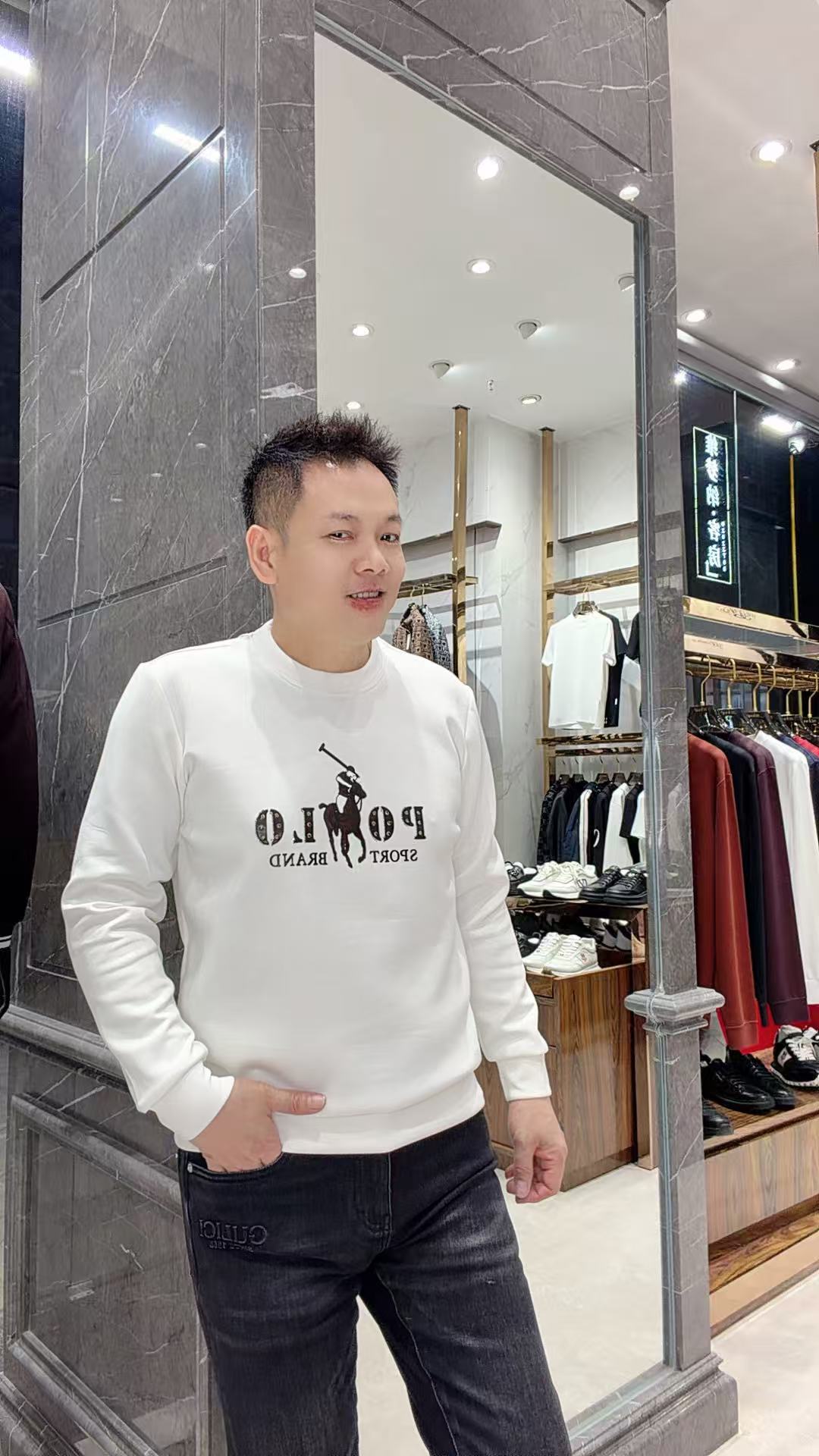 906冬季新款男装欧货时尚卫衣一体绒