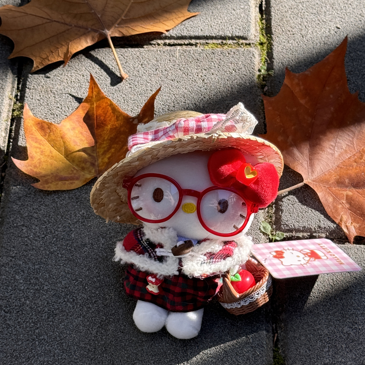 正版hello kitty包包挂件苹果超甜可爱红苹果少女心甜美挂饰