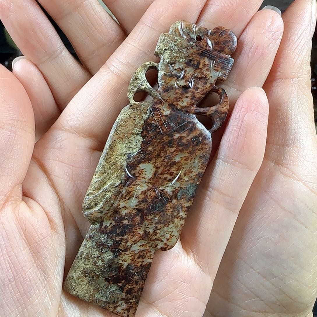 和田玉（糖玉）挂件未镶嵌卧***7