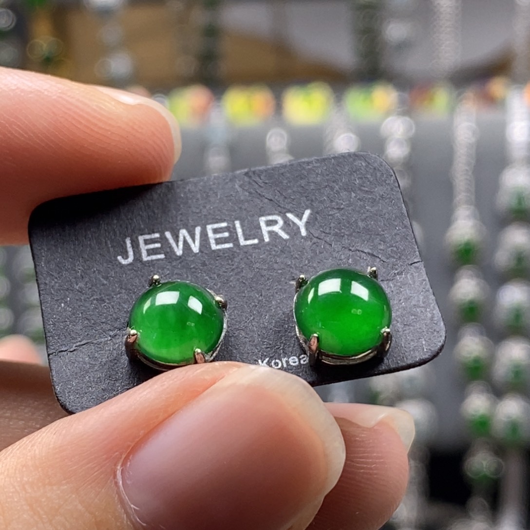 颈饰银S925镶嵌翡翠