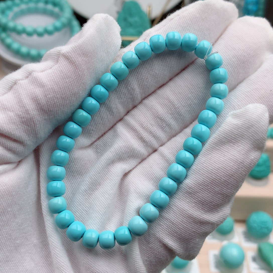 绿松石珠宝奇石未镶嵌5.8mm