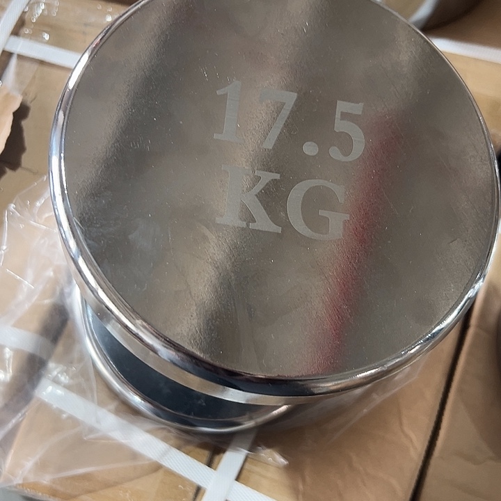 全新电镀纯钢新款17.5公斤大哑铃一对