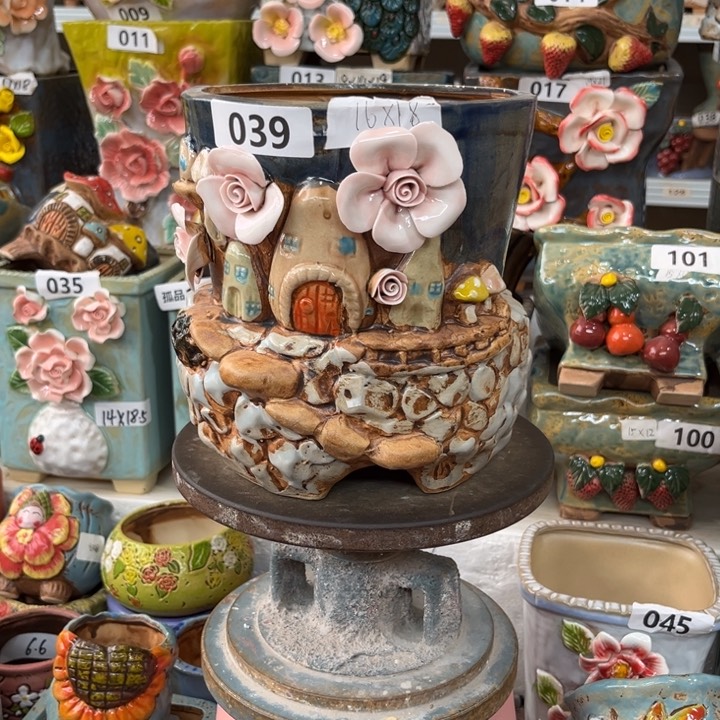 紫砂花盆粗陶材质多肉花盆