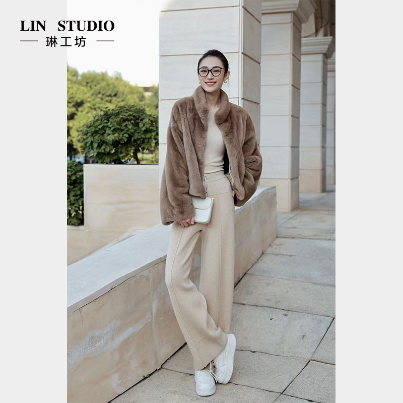 【哥本哈根紫金短二】琳工坊“沙汀”帕斯条外套优雅气质唐琳设计师