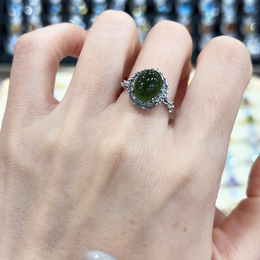 水晶金色拖不保色介意慎拍银托不掉色银S925镶嵌东**头