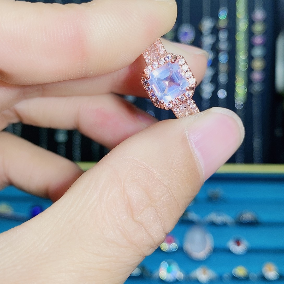 紫晶珠宝半成品银S925镶嵌