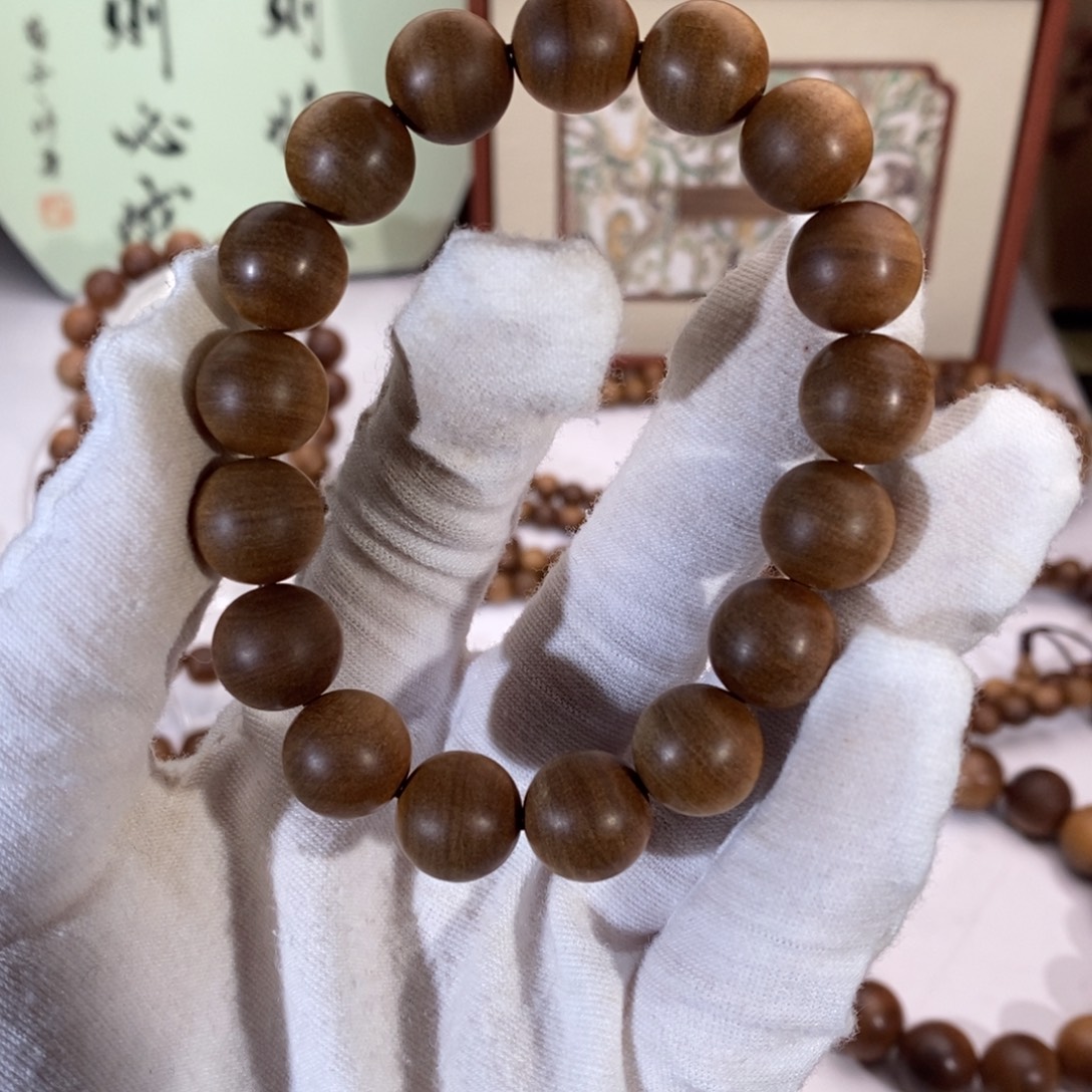 檀香木手串/手链横纹黑肉12老料福利