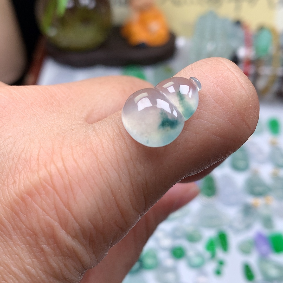 翡翠裸石缅甸天然A货翡翠冰种葫芦