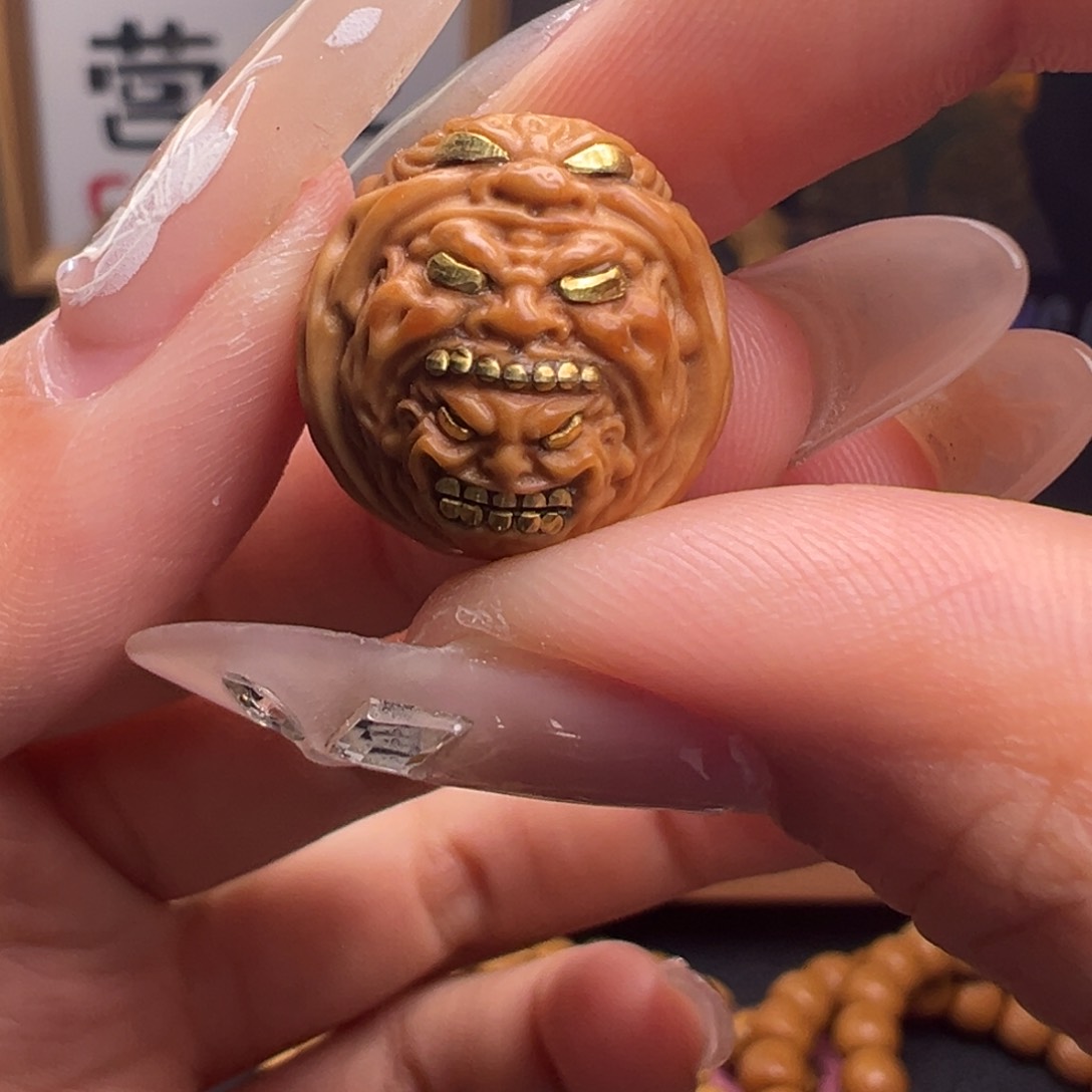 文玩核桃把件镶嵌款套娃17左右尺寸全品有正常封口线