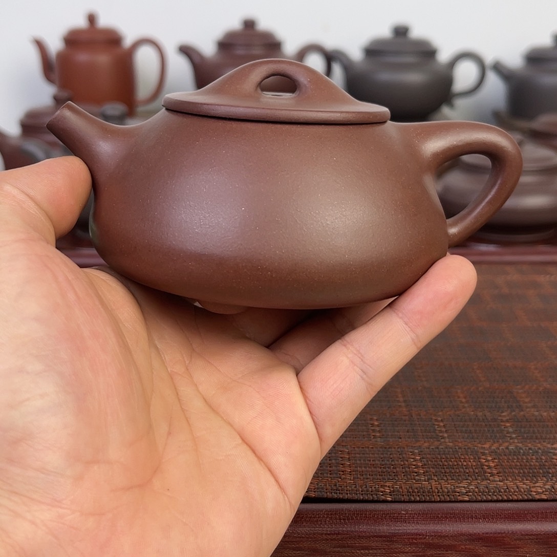 紫砂茶壶完美老紫泥景舟