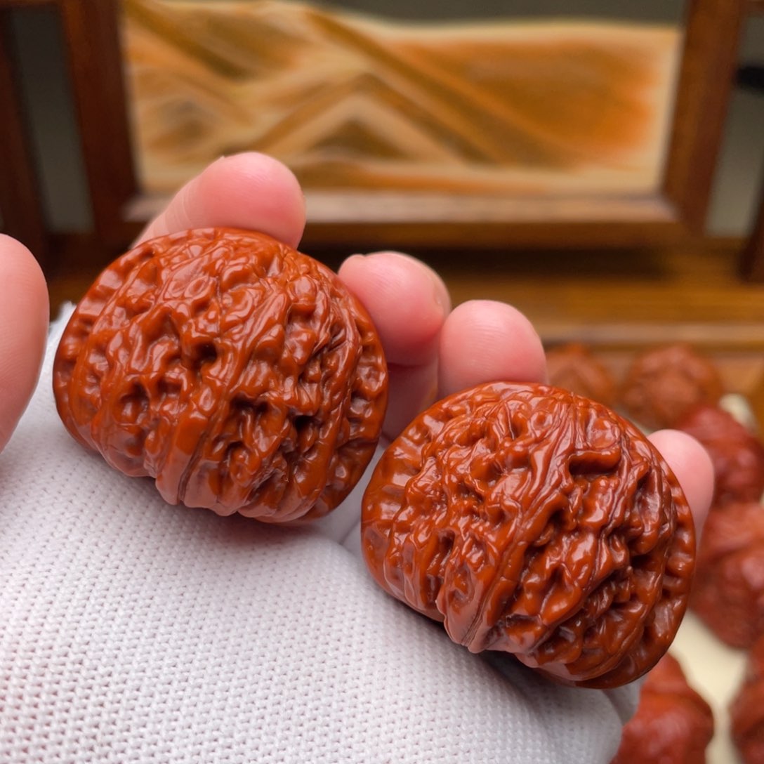 文玩核桃把件白狮子39