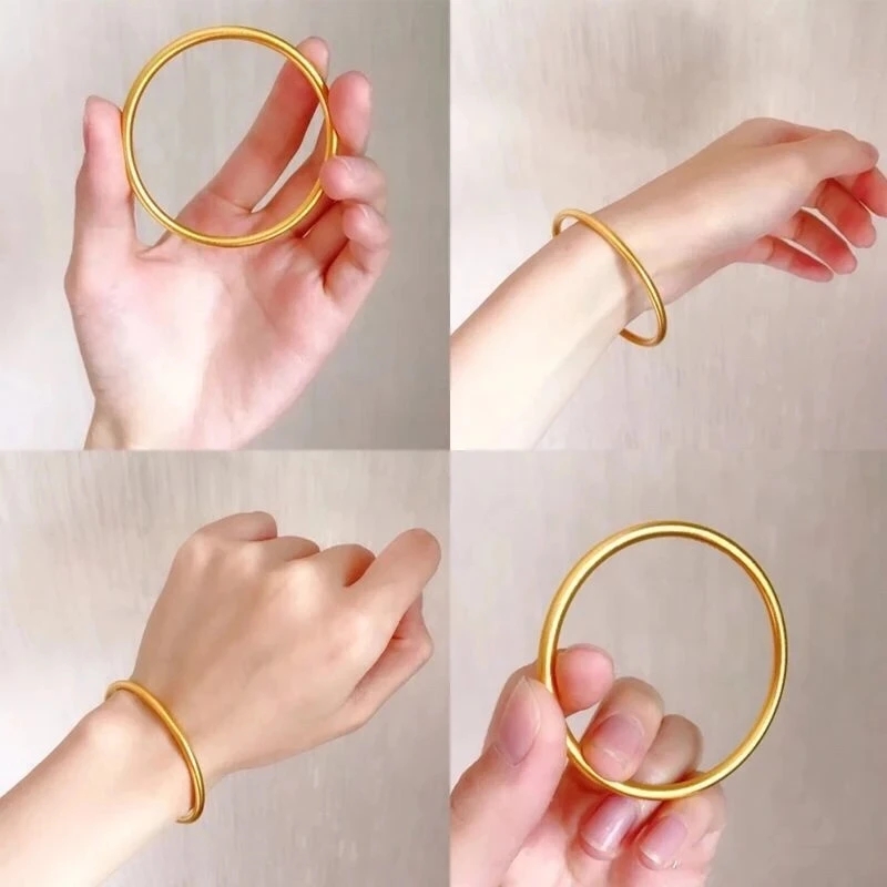 铜合金手镯 古法传承磨砂手镯经典时尚百搭简约素款