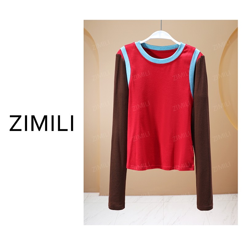 【亮哥女装】2025秋冬新品《复古风系列》蕉红色天丝羊毛上衣26019-A7