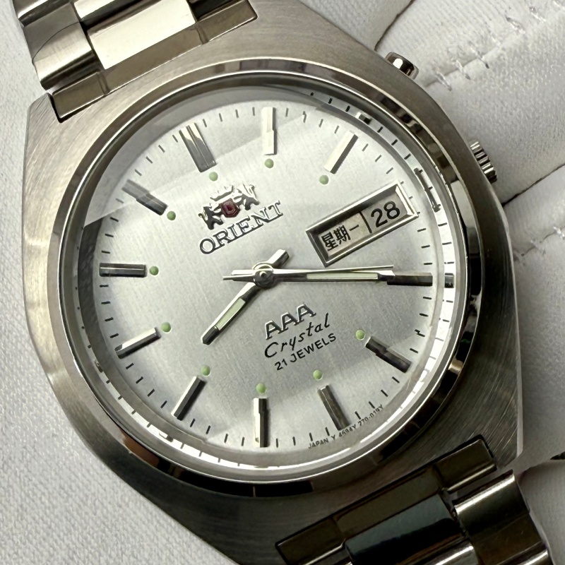 双狮AAA全自动机械男士手表38毫米直径双日历防水防磁防震全钢