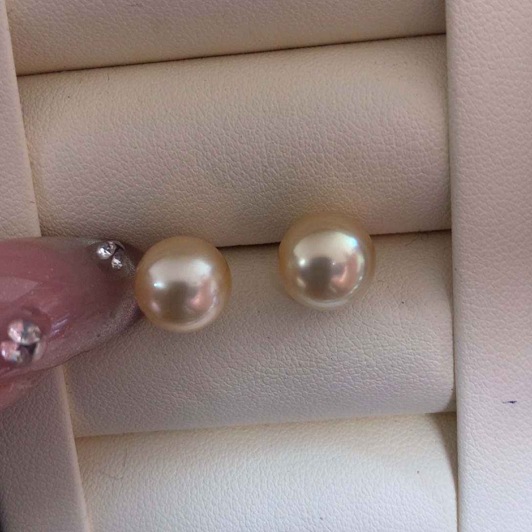 海水珍珠耳饰18K金镶嵌