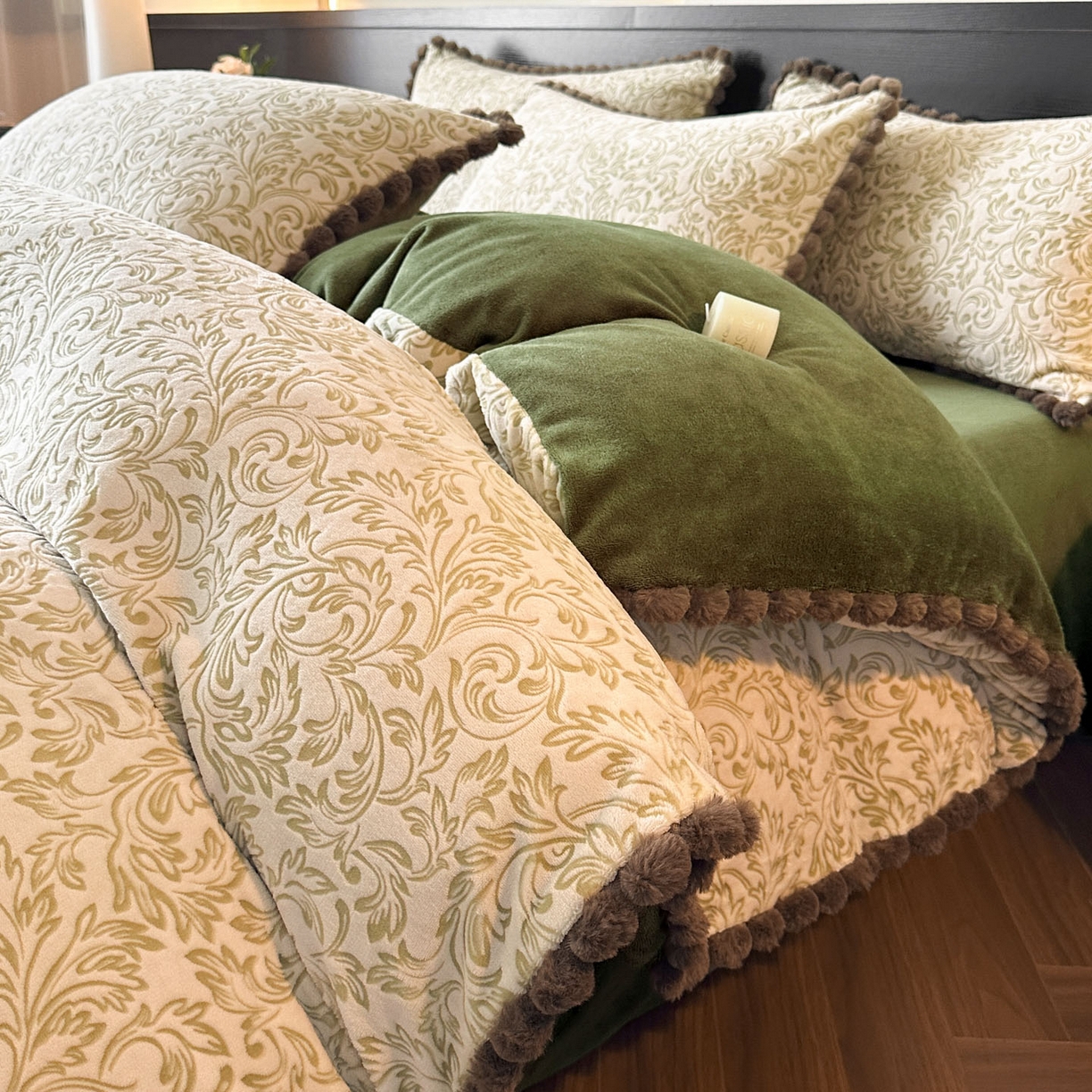 【雕花绒四件套】冬季防寒保暖床品套件双面绒被套