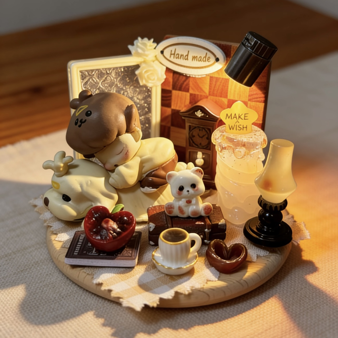 【渲渲diy】创意diy定制食玩树脂磁吸冰箱贴摆台摆件车摆可爱礼物