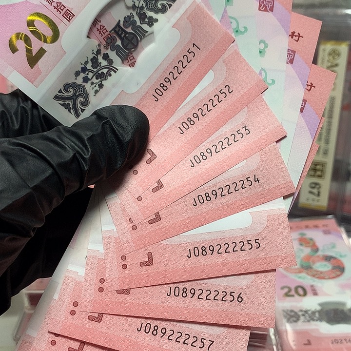 089222251蛇钞狮子身如意号标十含龙珠一张裸钞