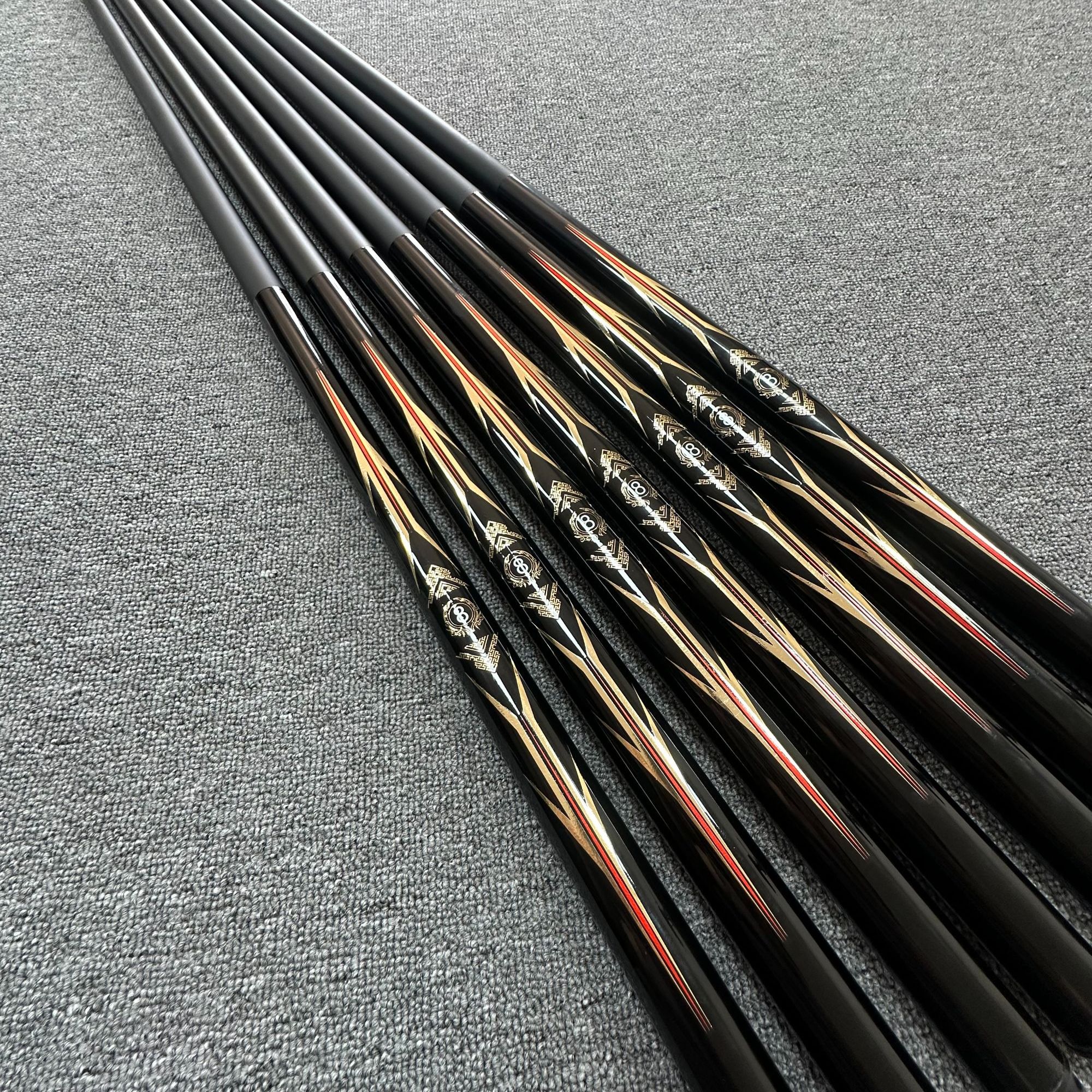 黑科技碳纤维台球杆铜箍小头中头中八斯诺克