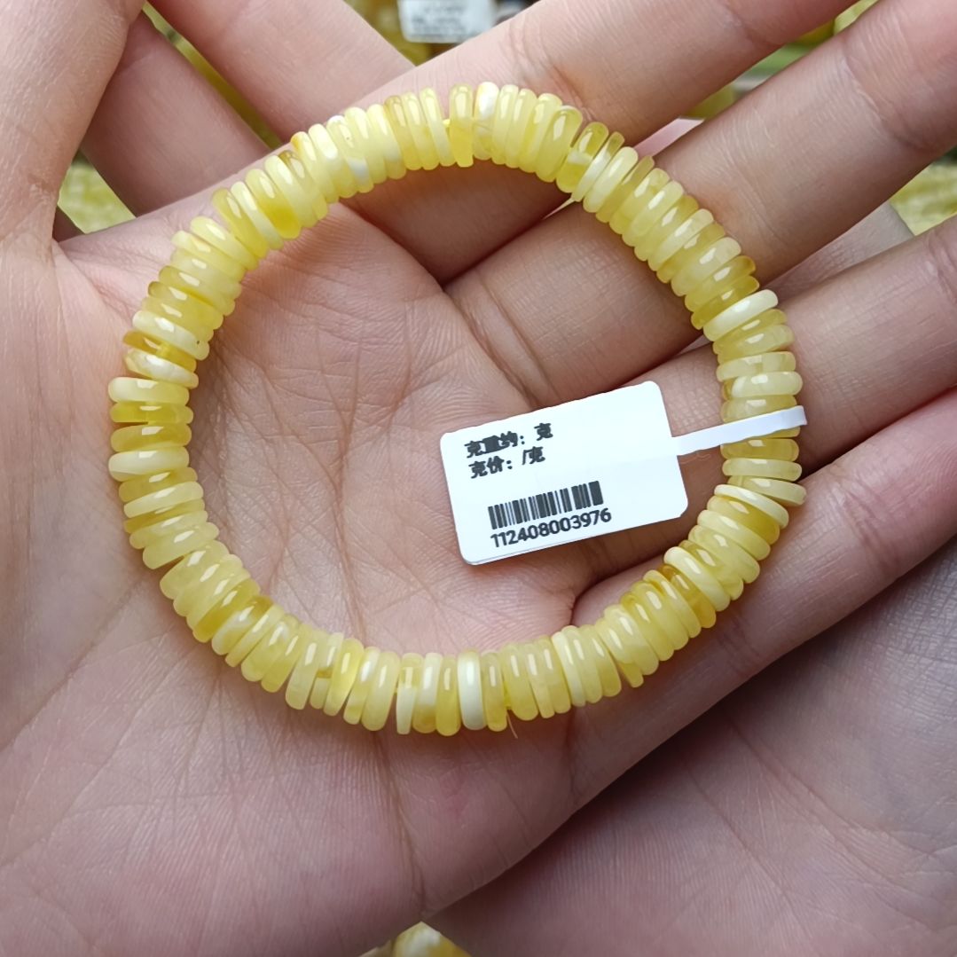 未镶嵌蜜蜡手串8大加隔片串