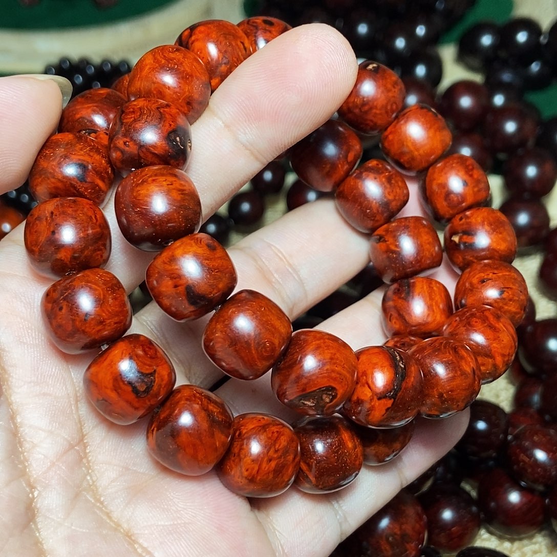 手串/手链小叶紫檀1.2-1.3瘤疤 瑕疵