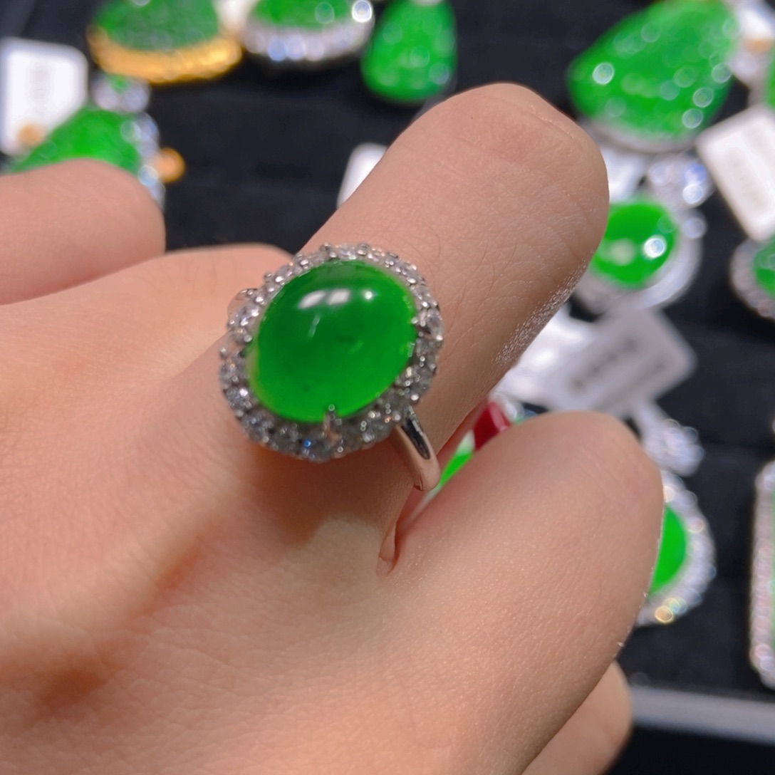 翡翠吊坠(不含链)银S925镶嵌