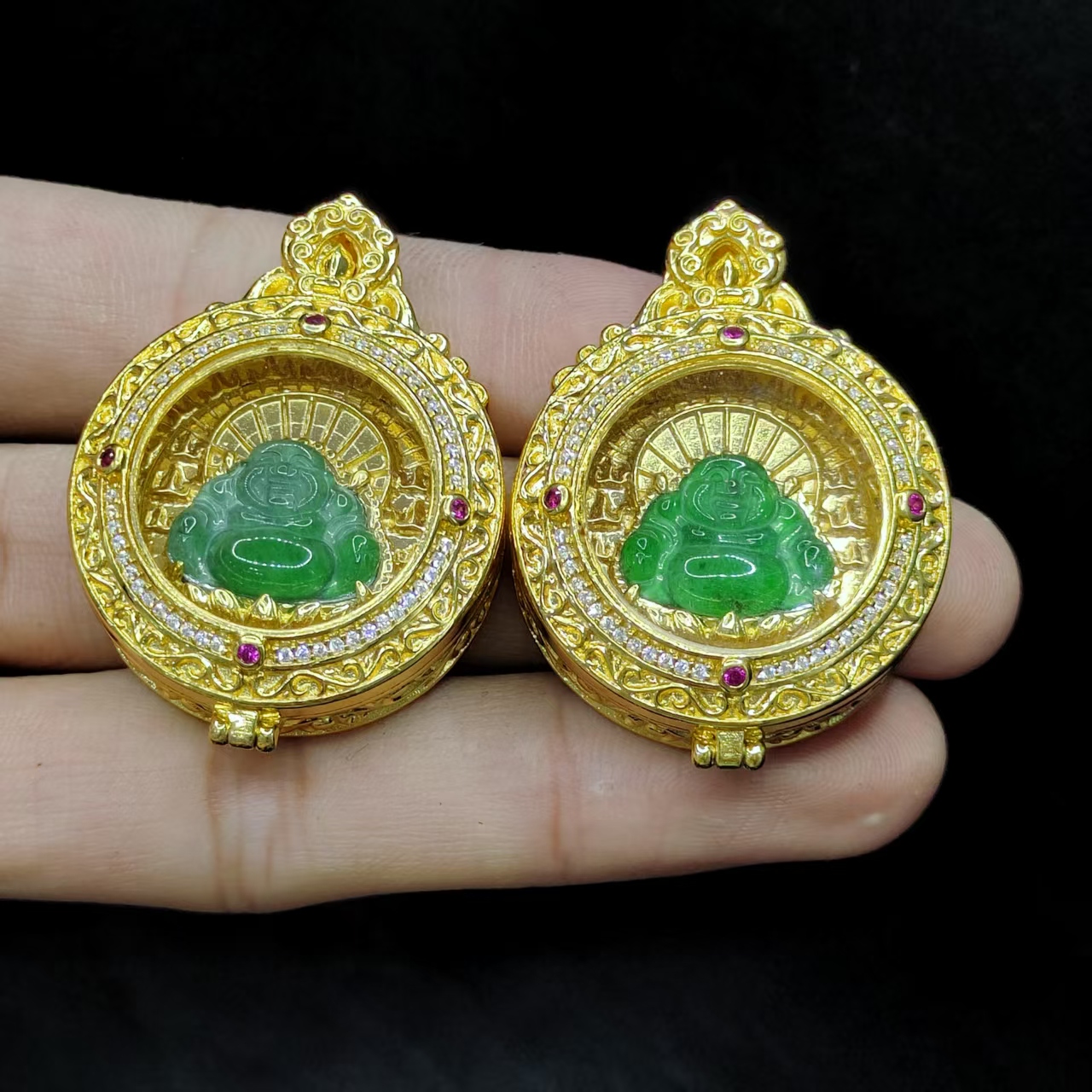 【老三珠宝】翡翠佛公吊坠赠高货绳SY06【多样性发其一】约11-14mm