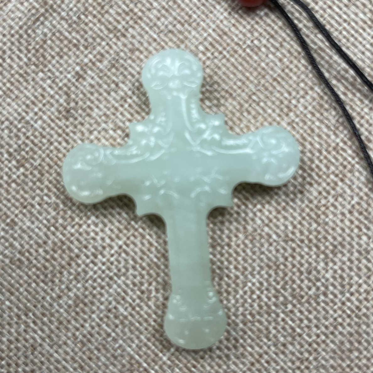 岫玉十字架吊坠 挂件