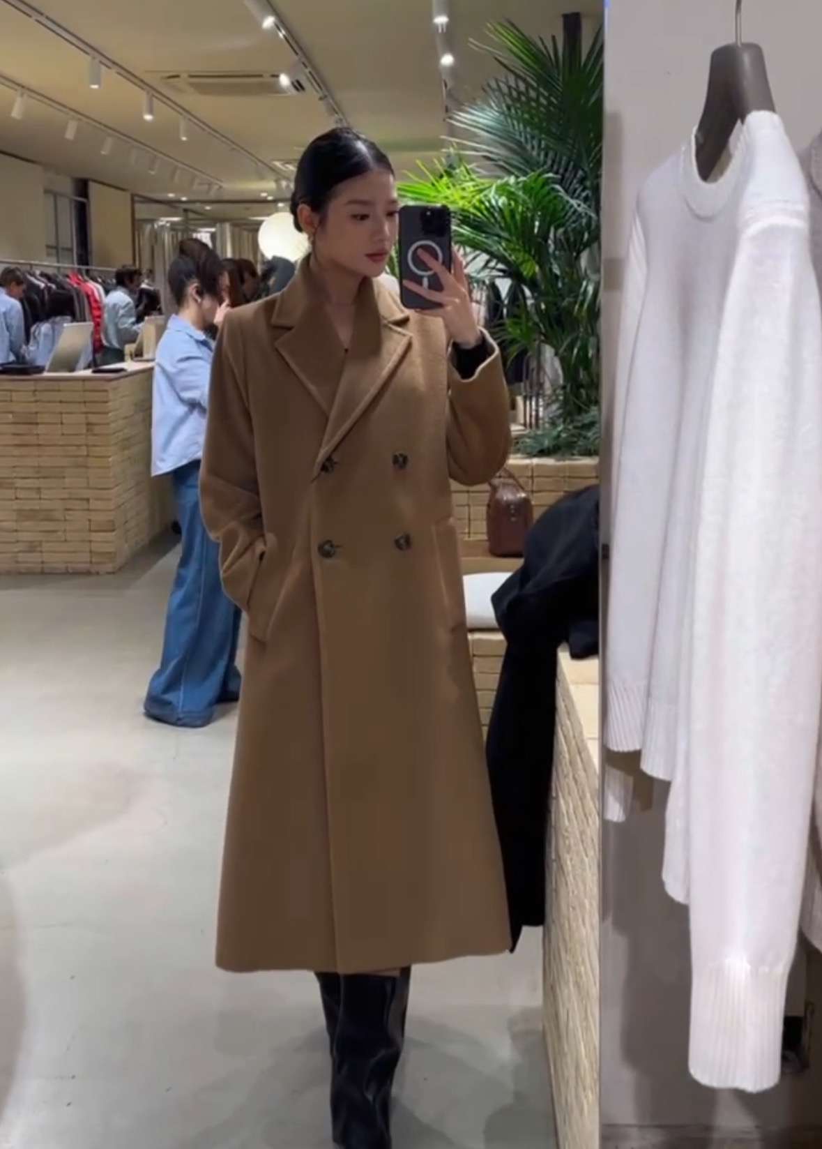 未使用 MaxMara 橙子专属 长款款羊毛韩素汐大衣