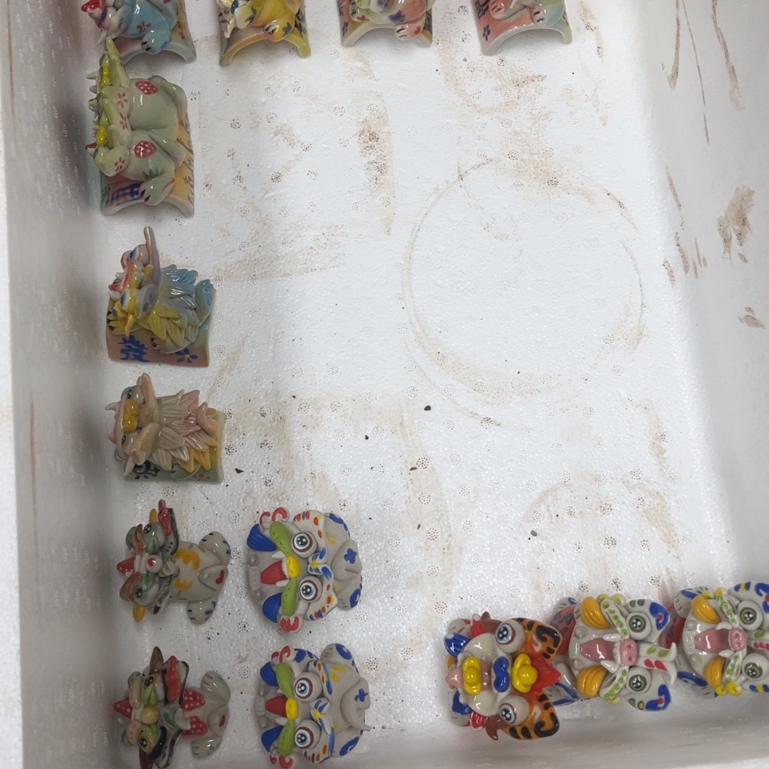 大***毛陶瓷纯手工抽象陶瓷摆件批发