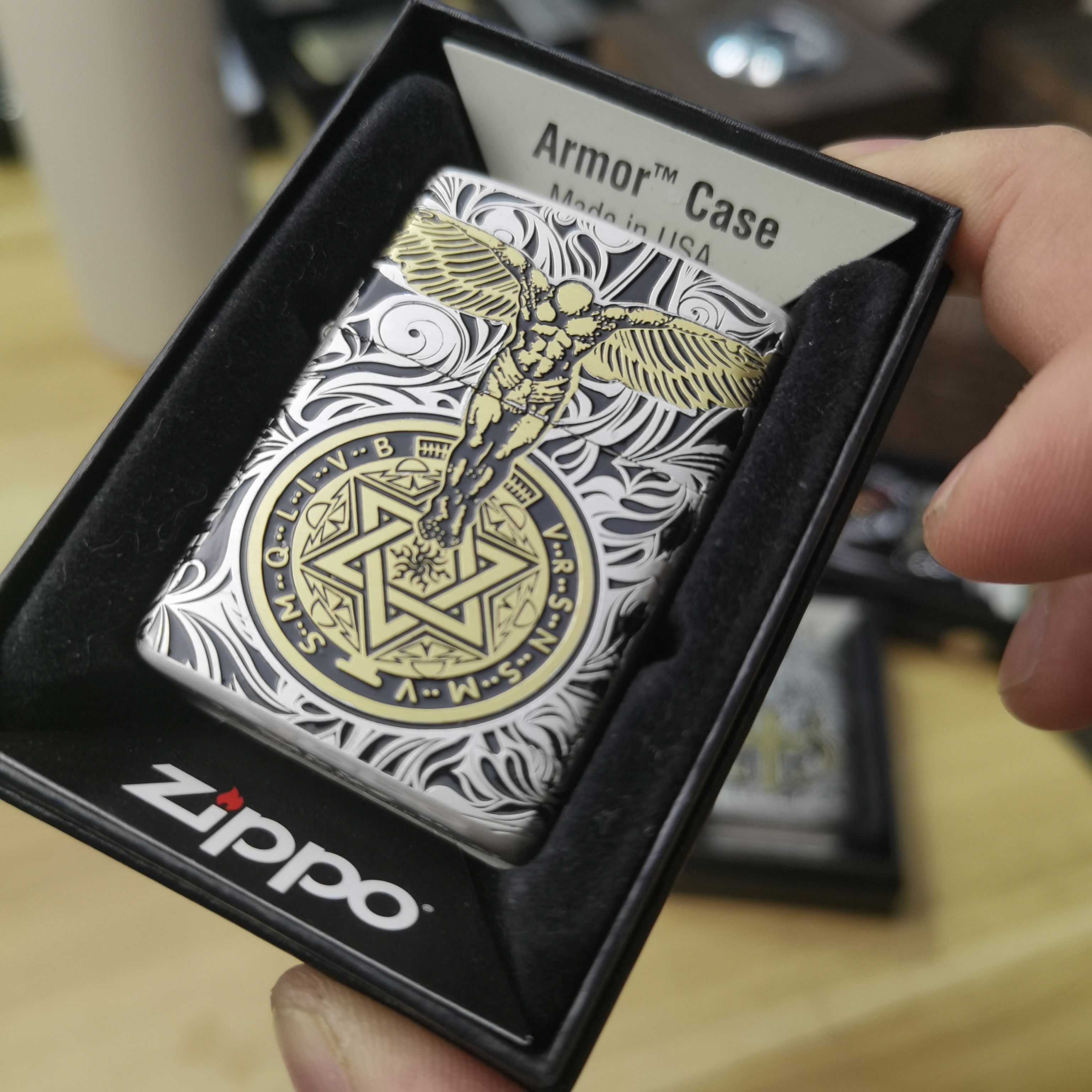 【CC】Zippo打火机盔甲镀银鎏金守护天使202