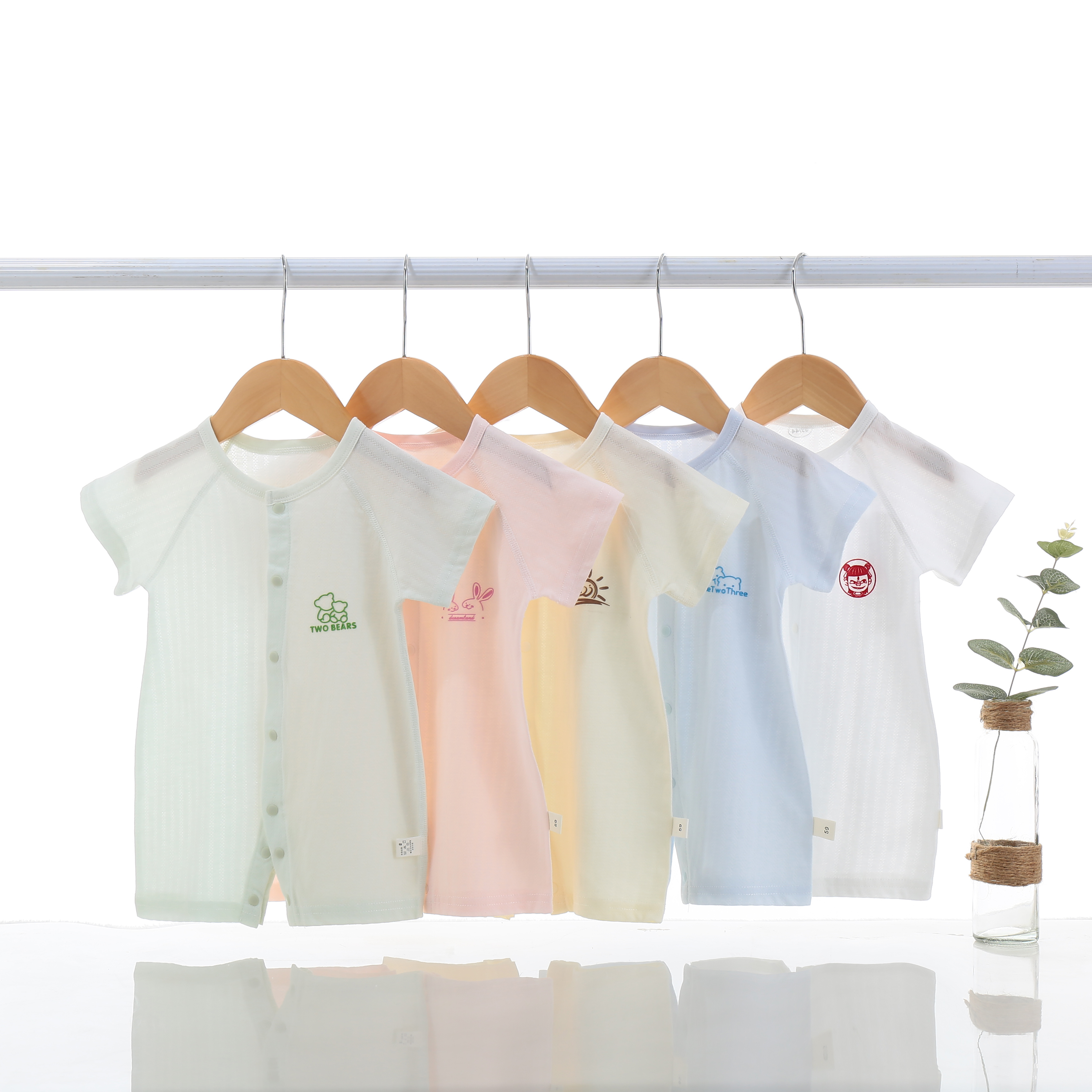 【短袖】夏款纯棉薄款短袖连体衣卡通可爱新生儿