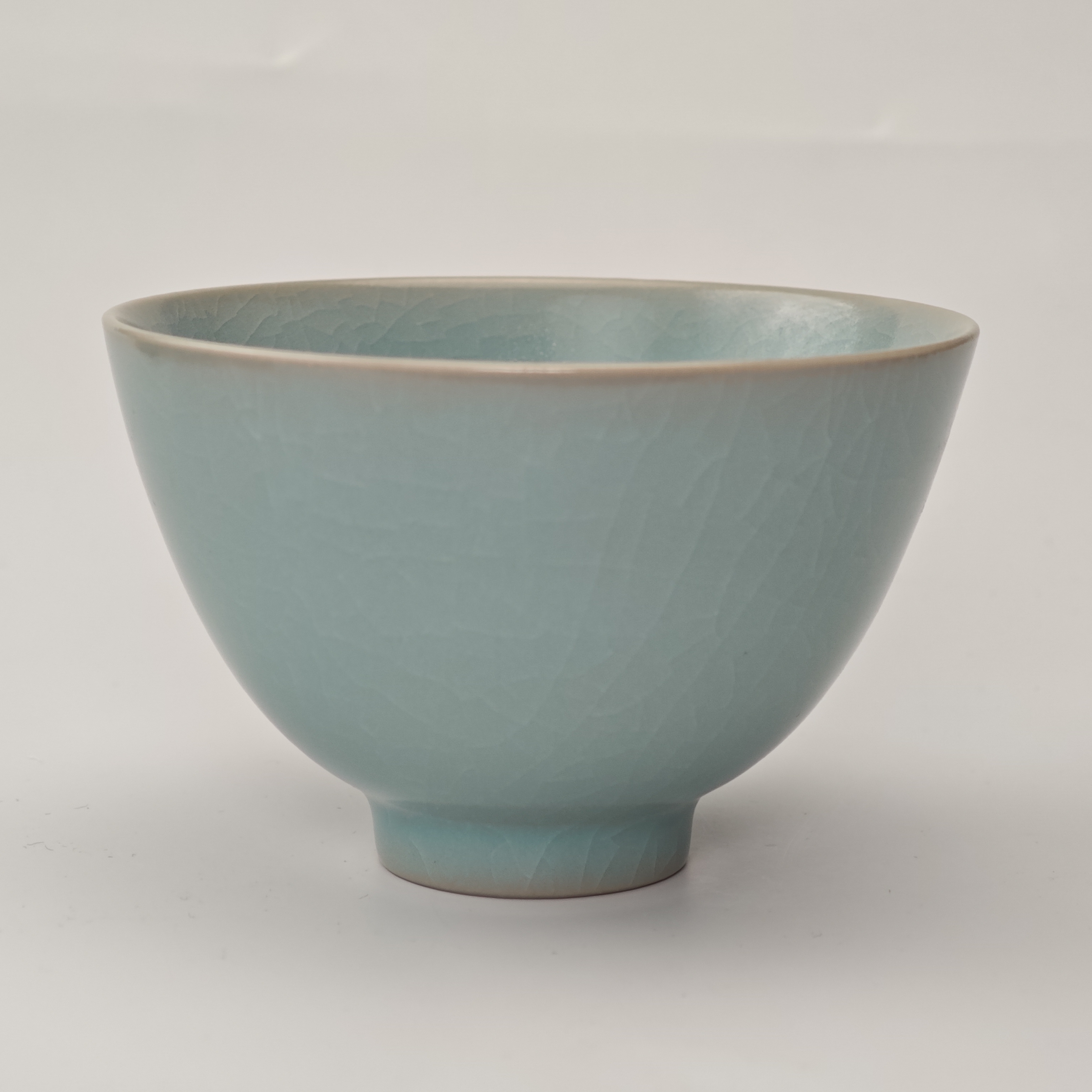 【溱水河甄选】鸡心杯 1级 汝窑主人杯全手工精工薄胎仿古釉100毫升