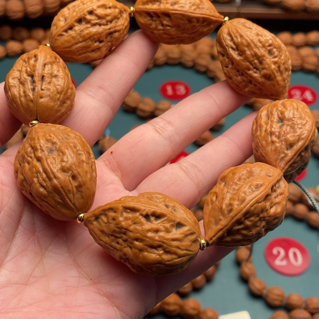 文玩核桃手串26尺寸三角蛙