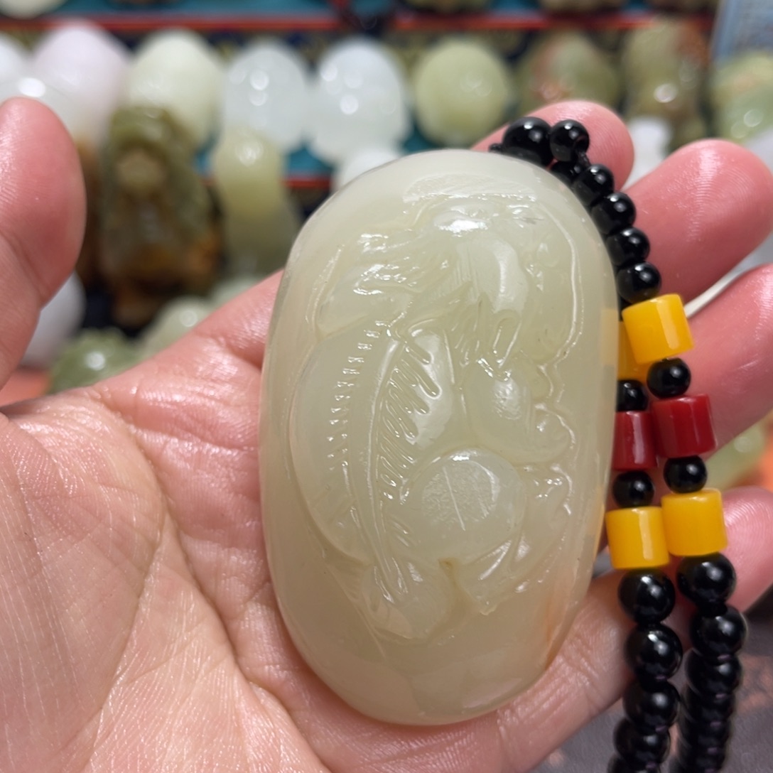 石材石材方解石手把件不退换