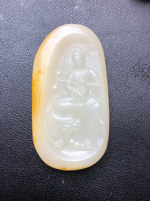 和田玉高货观音吊坠