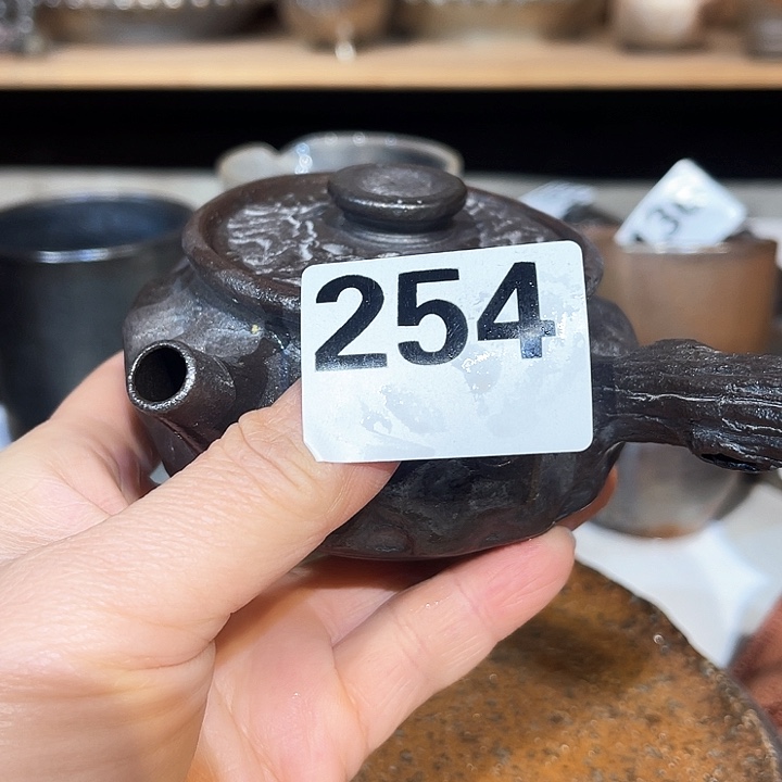 壶高温柴烧陶泥侧壶