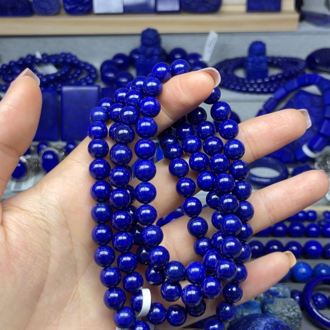 青金石108佛珠项链8+未镶嵌