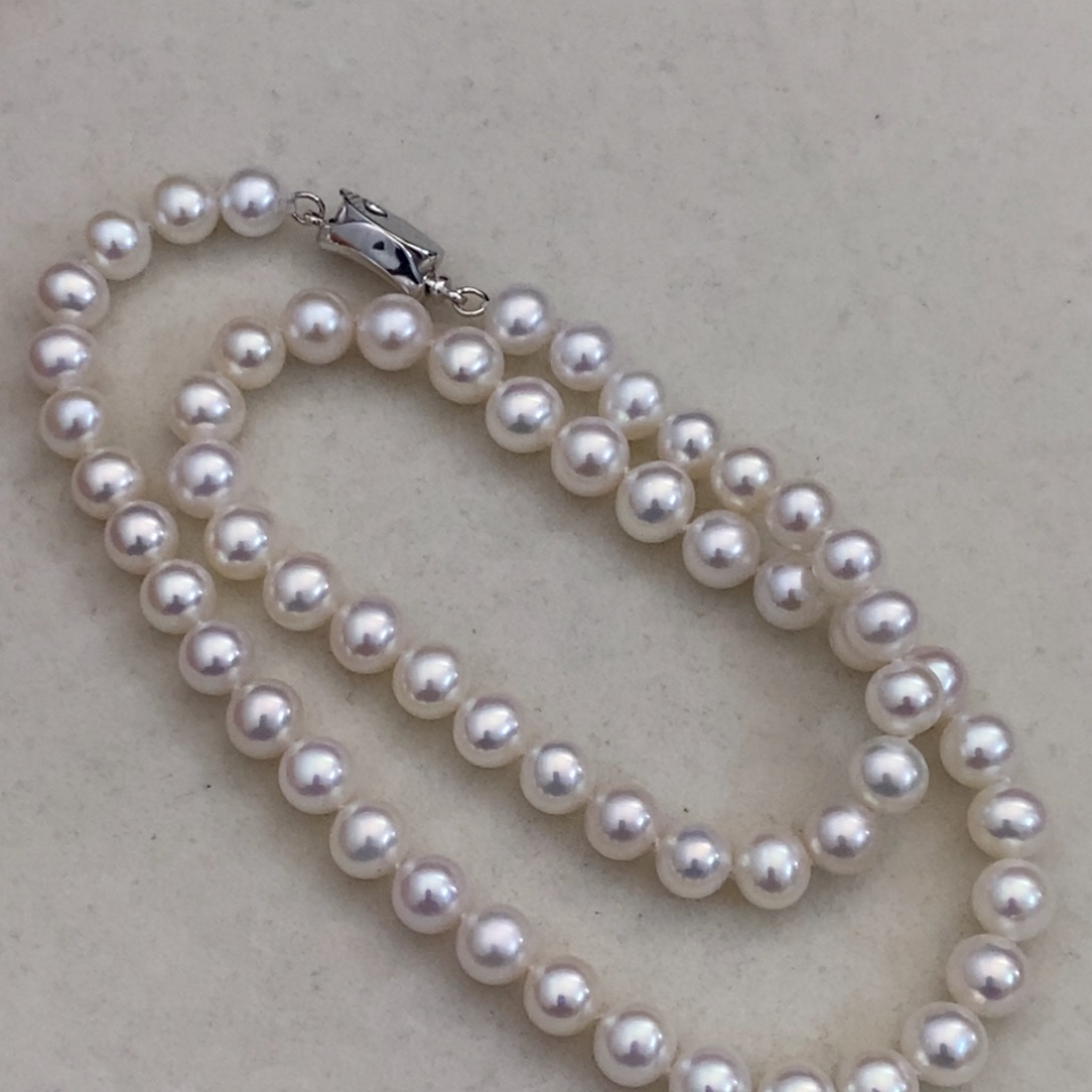 淡水珍珠项链银S925镶嵌